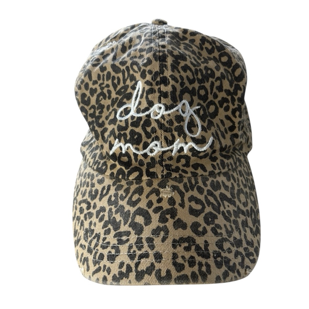 David and Young Leopard Print “dog mom” Cap